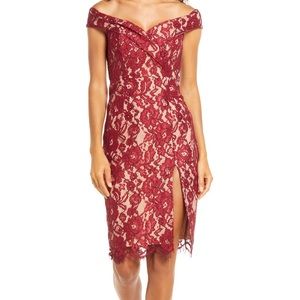 LULUs Lace Off the Shoulder Dress